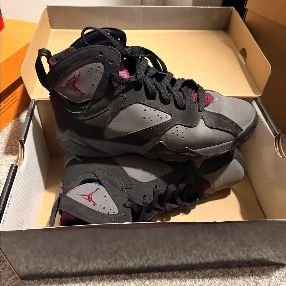 Air Jordan 7 Retro Black and Gray Sneakers
